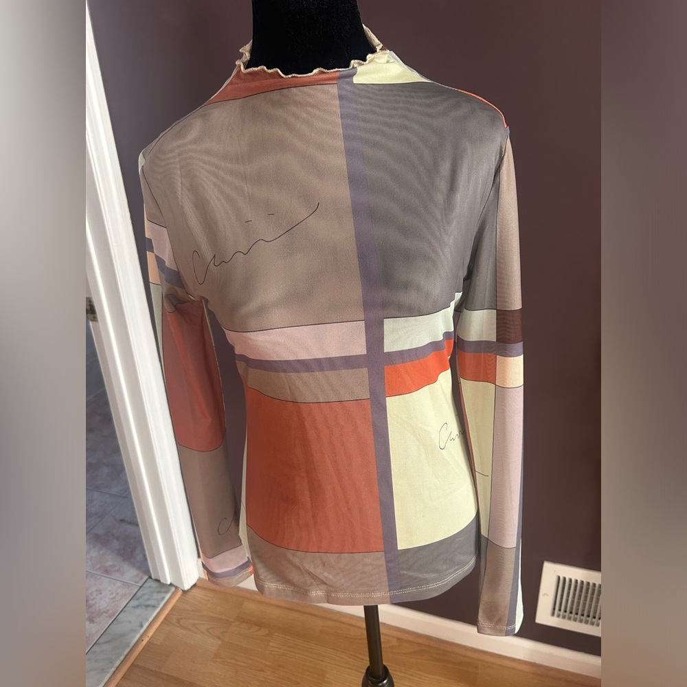 Colorful Geometric Long Sleeve Top